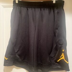 Jordan Black and Gold Athletic Shorts